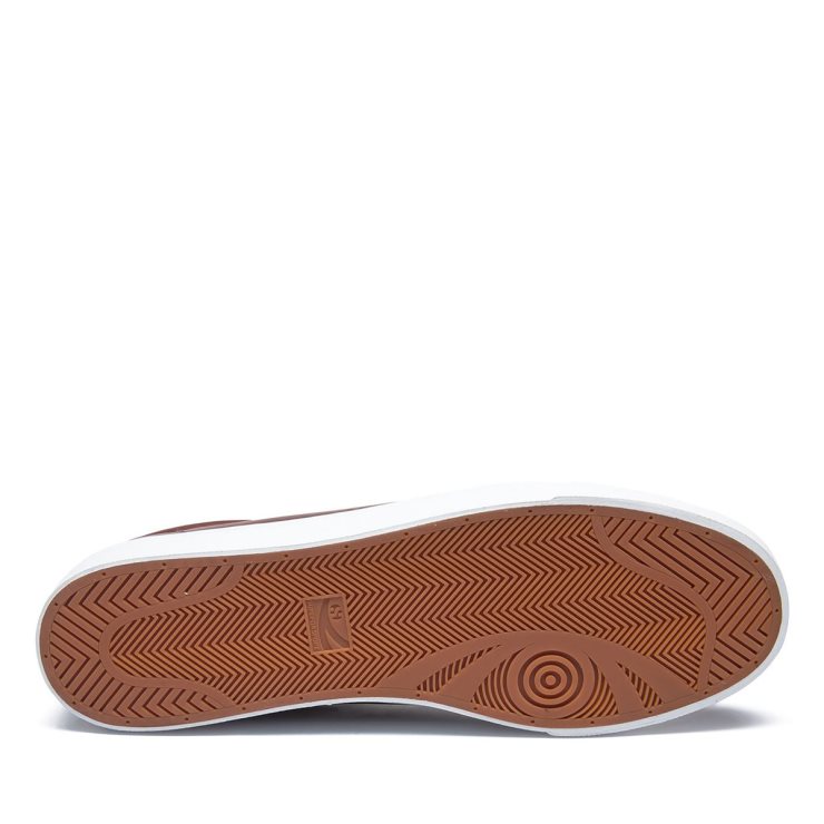 Superga 2843 Superga Sport Gebürstetes Leder Cognac-weiß