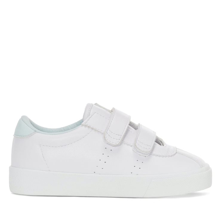 Superga 2843 Kids Club S Straps Vegan White-azure Ice