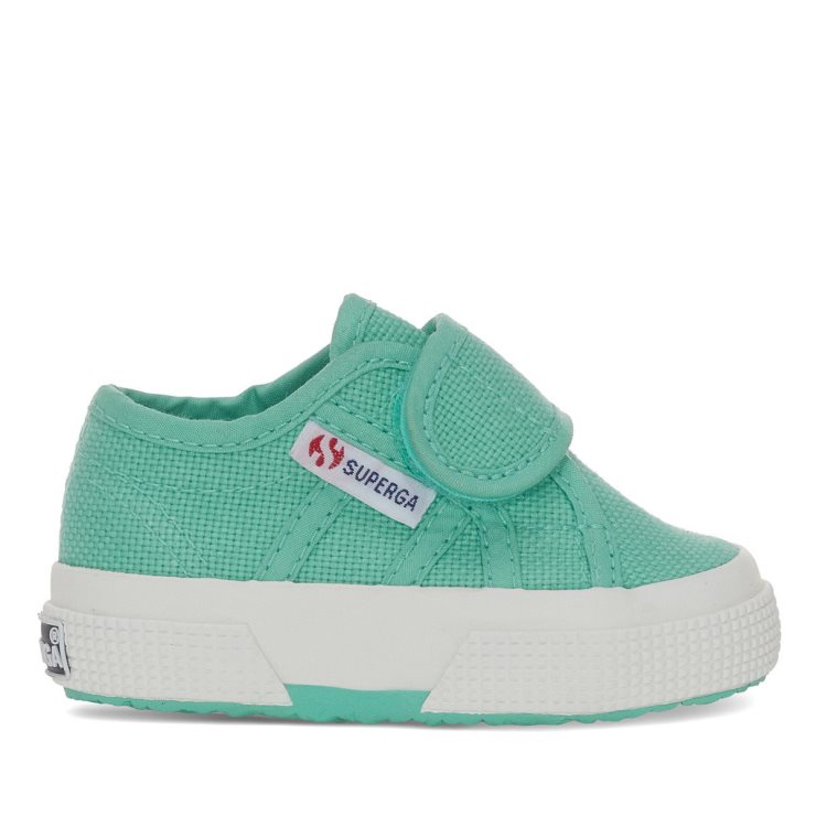 Superga 2750 Bstrap Babygrün Wasserf Avorio