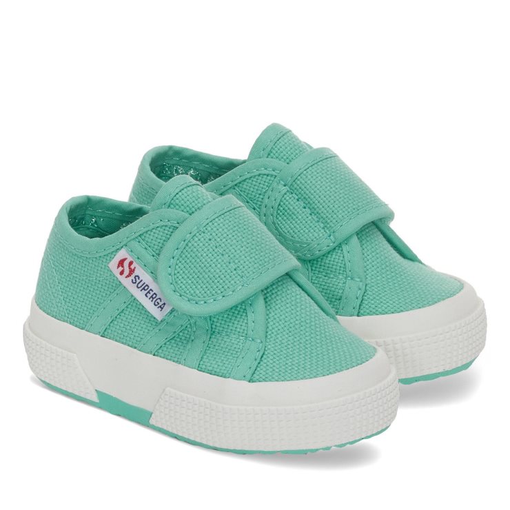 Superga 2750 Bstrap Babygrün Wasserf Avorio