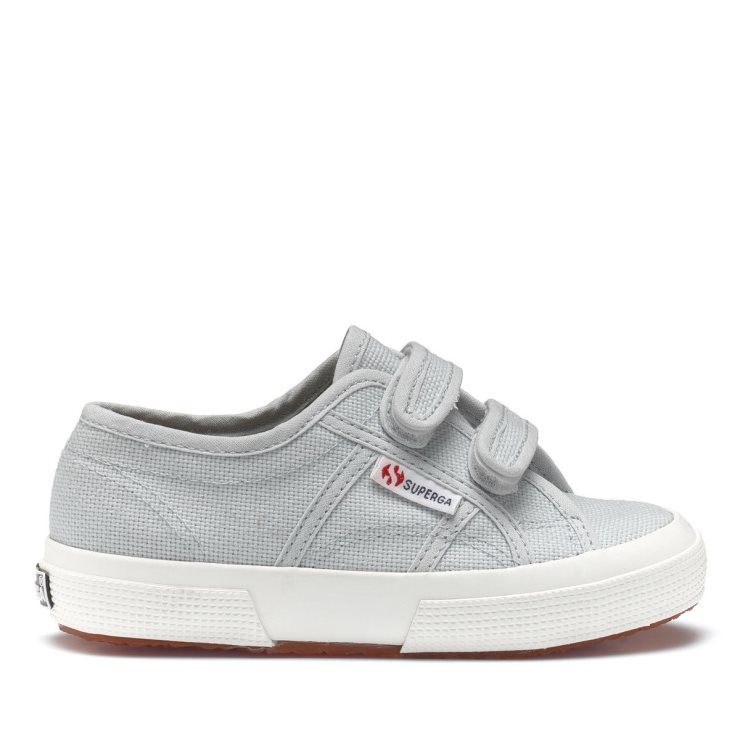 Superga 2750 Jstrap Classic Kinder Grau Lilla-f Avorio