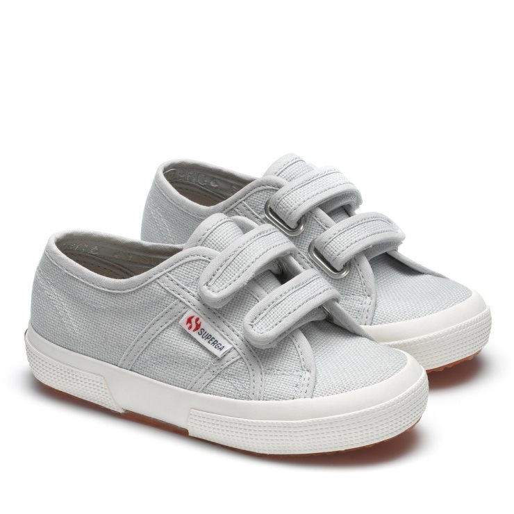 Superga 2750 Jstrap Classic Kinder Grau Lilla-f Avorio