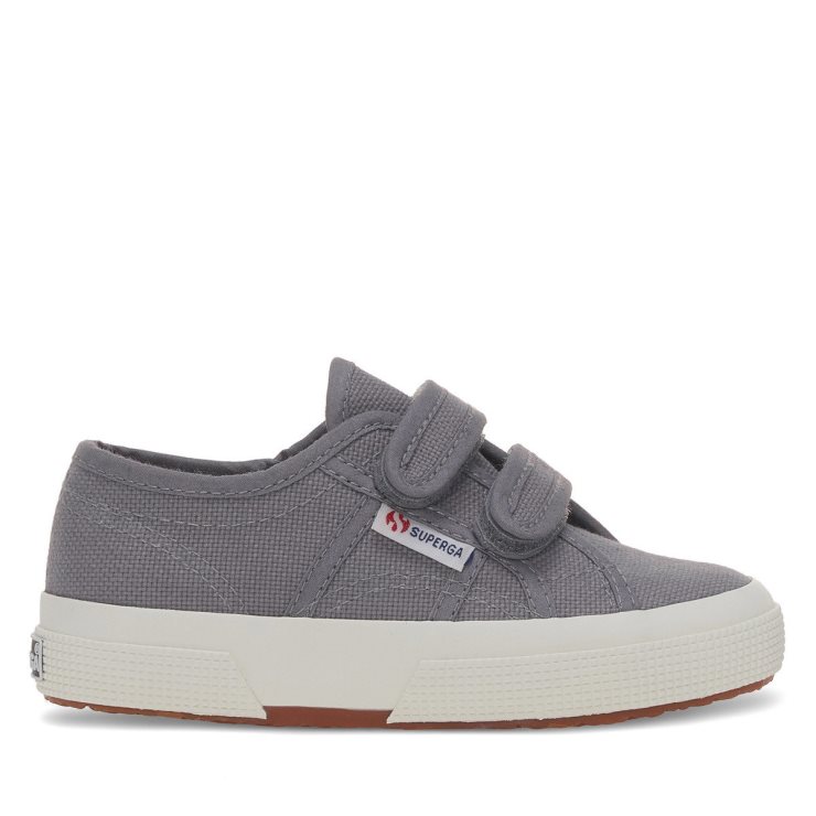 Superga 2750 Jstrap Classic Kids Grau Bläulich - F Avorio