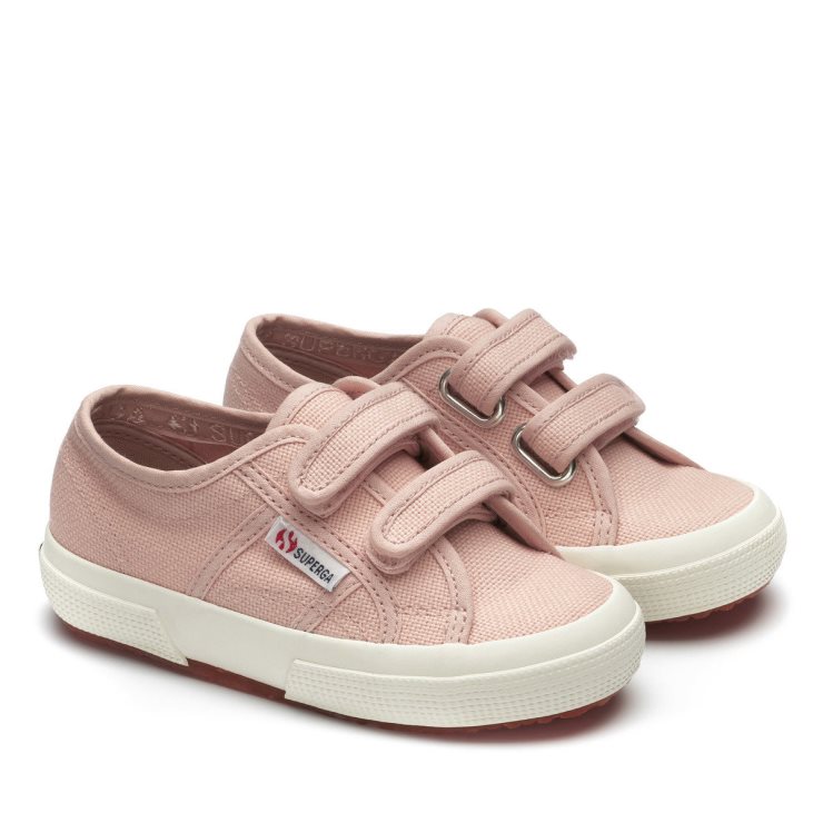 Superga 2750 Jstrap Classic Kids Pink Blush - F Avorio