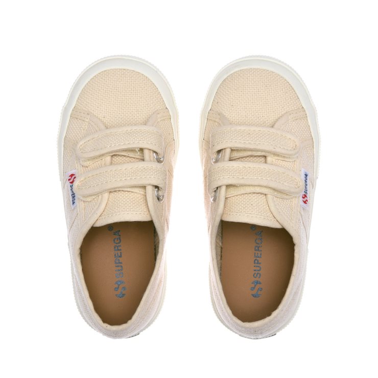 Superga 2750 Jstrap Classic Kids Beige Raw-f Avorio