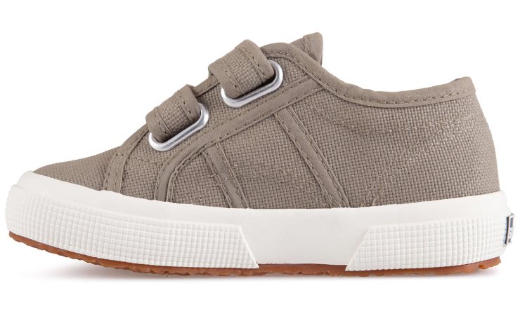 Superga 2750 Jstrap Classic Kids Grün Safari-f Avorio