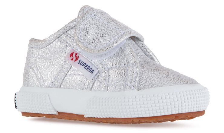 Superga 2750 Babygurt Lame Grau Silber