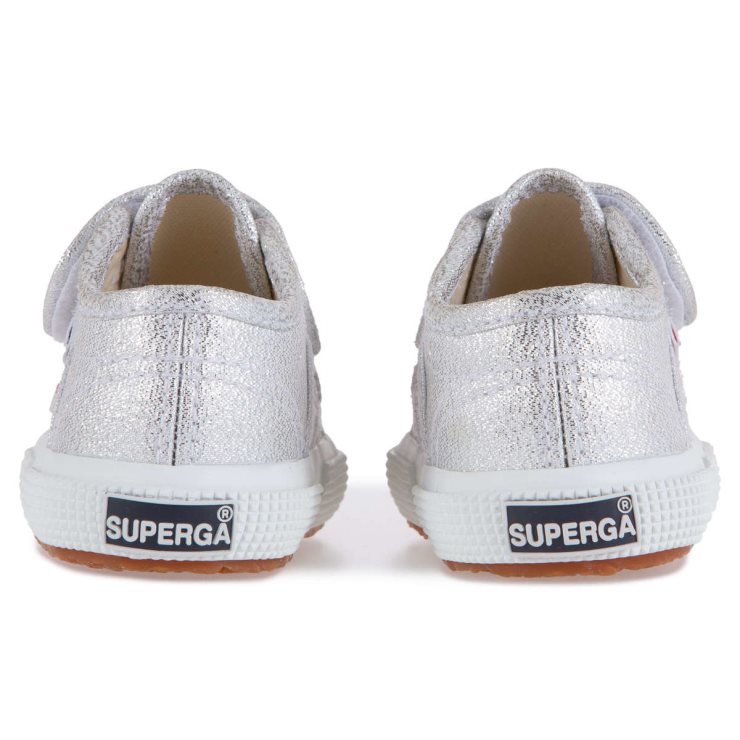 Superga 2750 Babygurt Lame Grau Silber