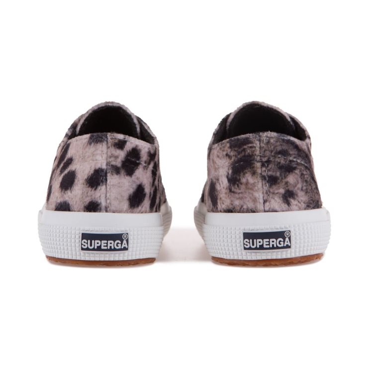 Superga 2750 Kids Print Samt Grau Leopard