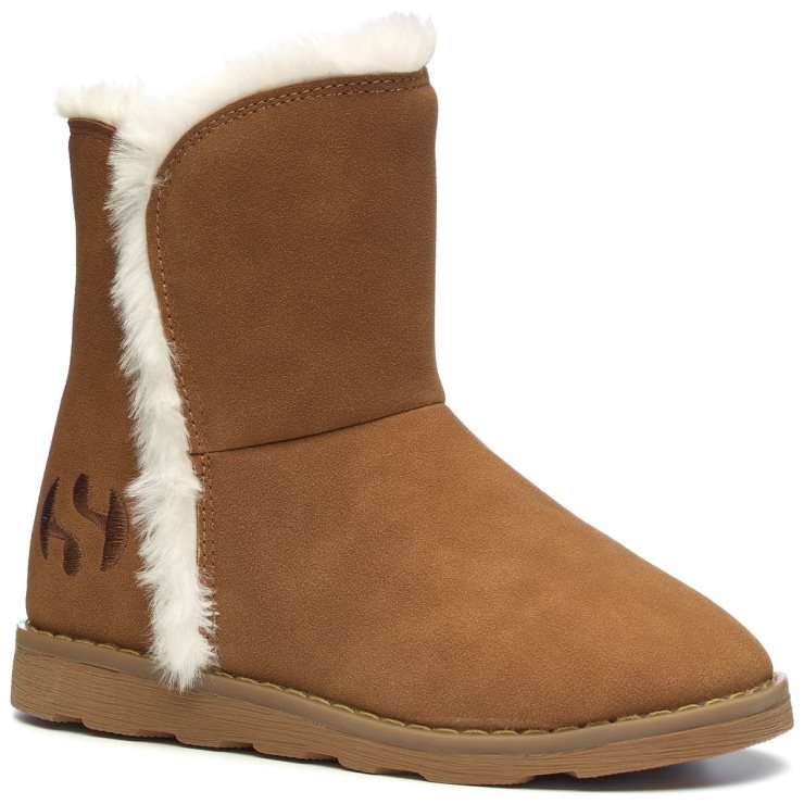 Superga 4033 Kinder Wildlederimitat Braun Bronze