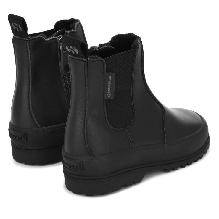 Superga 2666 Veganer Kinderstiefel Total Schwarz