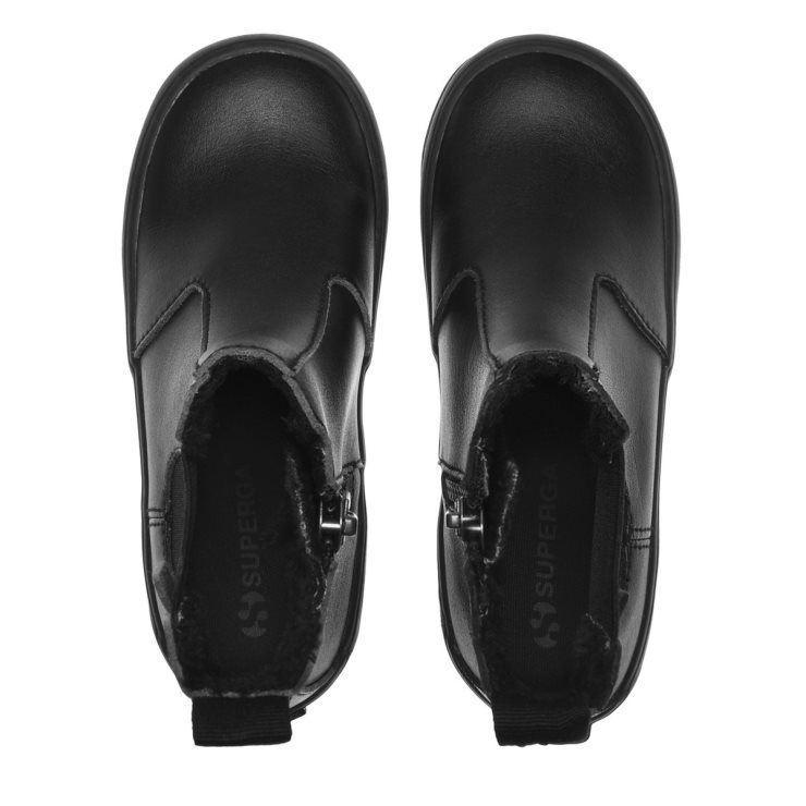 Superga 2666 Veganer Kinderstiefel Total Schwarz