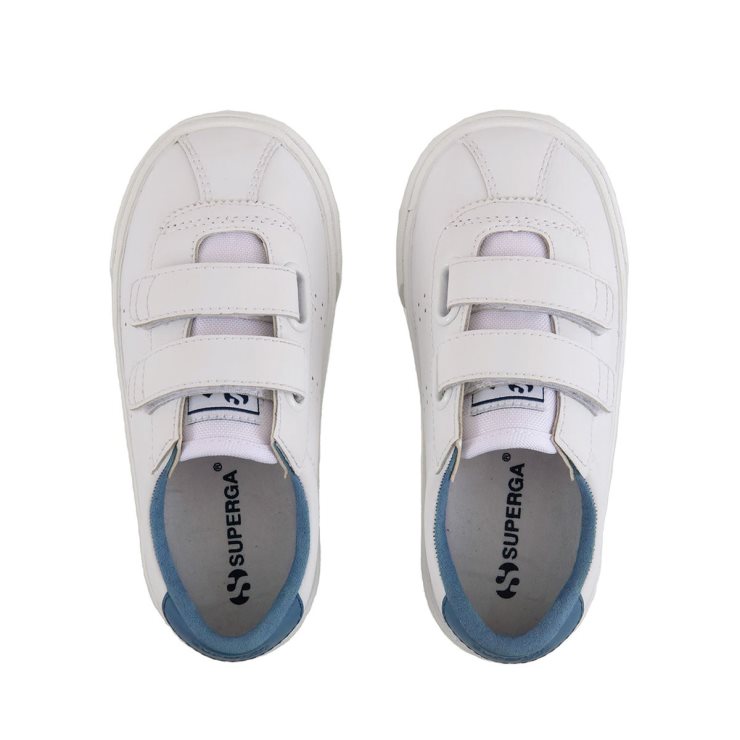 Superga 2843 Superga Sport Club S Kinder Weiß-blau Lt Kobalt