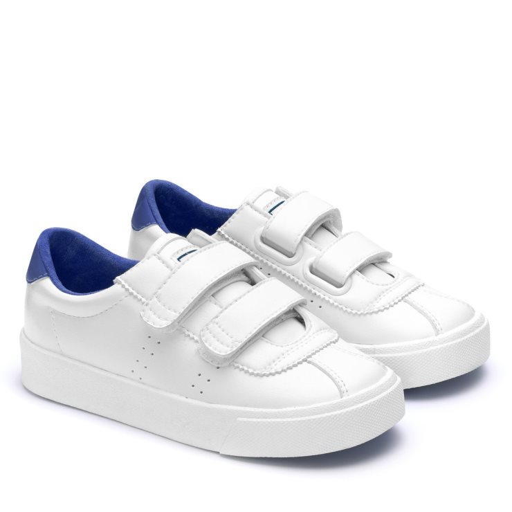 Superga 2843 Kids Club S Vegan Weiß-blau Kalt