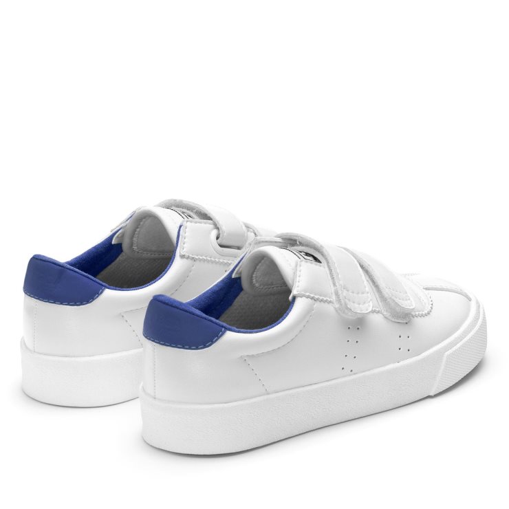 Superga 2843 Kids Club S Vegan Weiß-blau Kalt