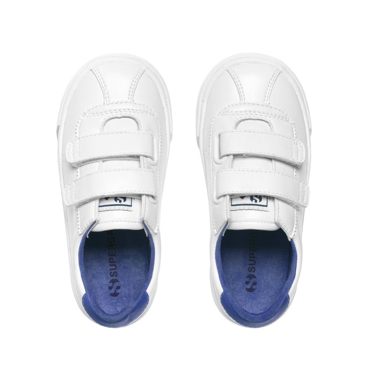 Superga 2843 Kids Club S Vegan Weiß-blau Kalt