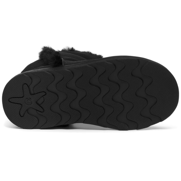 Superga 4033 Kinder Wildlederimitat Total Schwarz