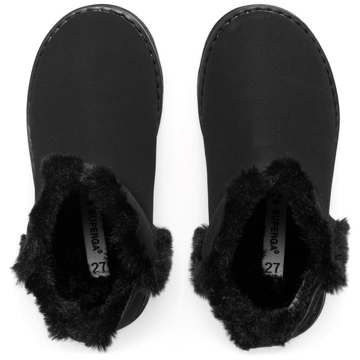 Superga 4033 Kinder Wildlederimitat Total Schwarz