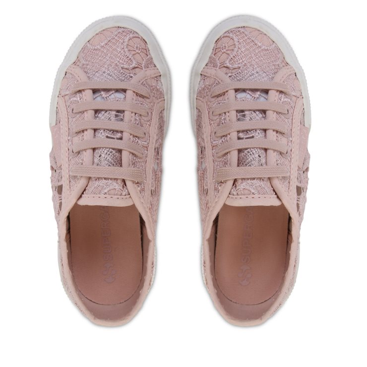 Superga 2750 Kinder Makramee Rosa Haut