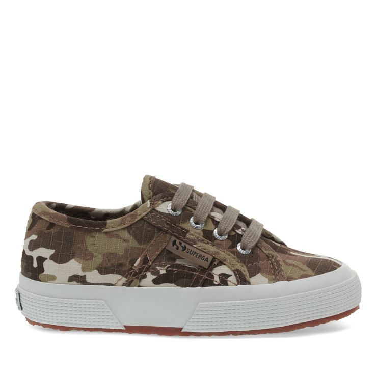Superga 2750 Kids Camo Ripstop Beige Raw Camouflage