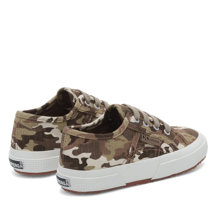 Superga 2750 Kids Camo Ripstop Beige Raw Camouflage