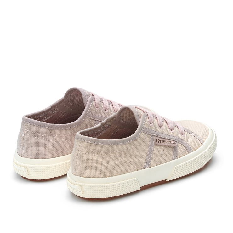 Superga 2750 Bio-Leinwand Für Kinder, Natürliche Farbstoffe, Rosa, Magentafarbene Blätter